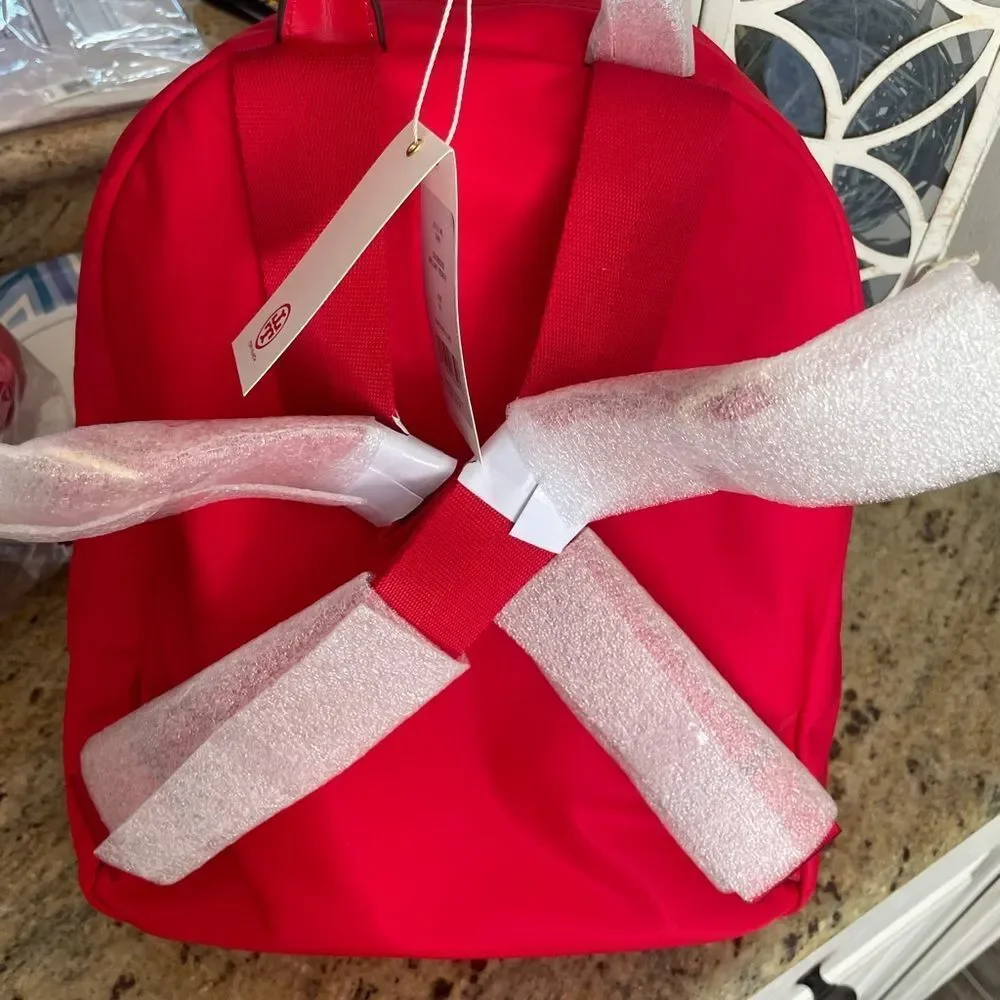 New Tory Burch Ella backpack  nylon in red ❣️